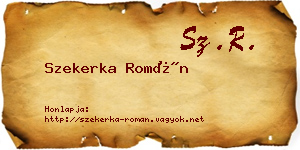 Szekerka Román névjegykártya